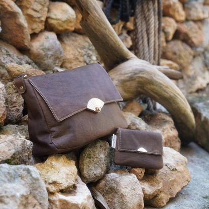 The Small Leather Flap Bag (Tobacco)